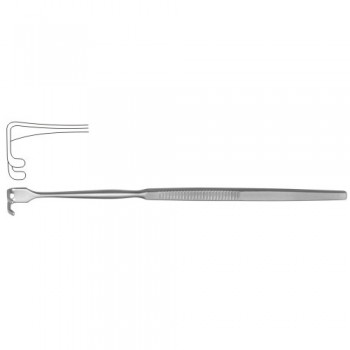 Retractor Two Blunt Prongs Stainless Steel, 16 cm - 6 1/4" Blade Size 14 x 8 mm